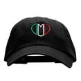 thumbnail image 1 of Italian Heart Embroidered Low Profile Dyed Washed Caps - Black OSFM, 1 of 5