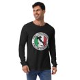 thumbnail image 1 of Italian Heritage Italian Flag Boot Unisex Long Sleeve Tee (Black Heather, XS), 1 of 2