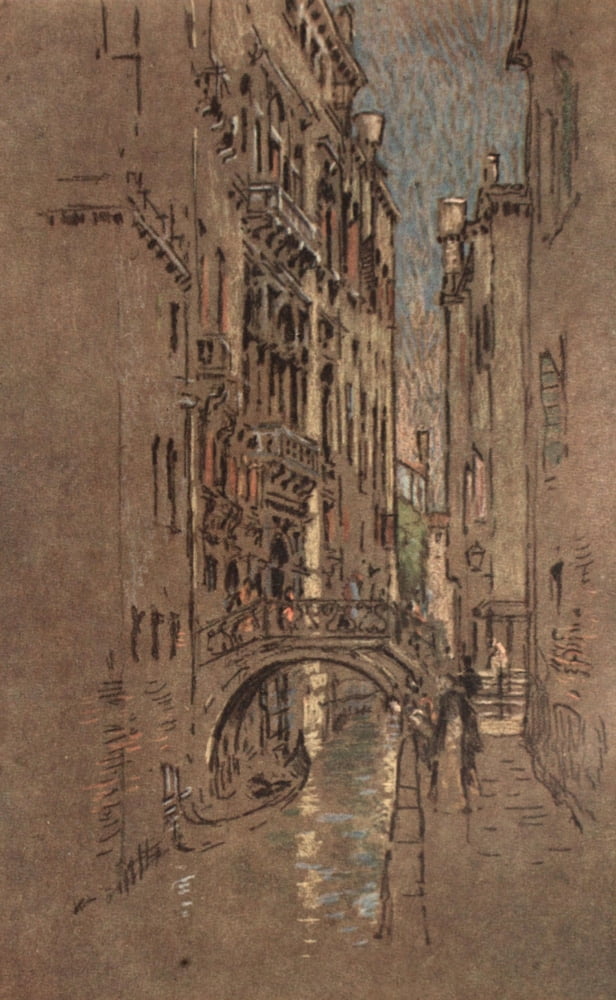 Italian Hours 1909 Palazzo Moncenigo Venice Canvas Art - Joseph Pennell (24 x 36)