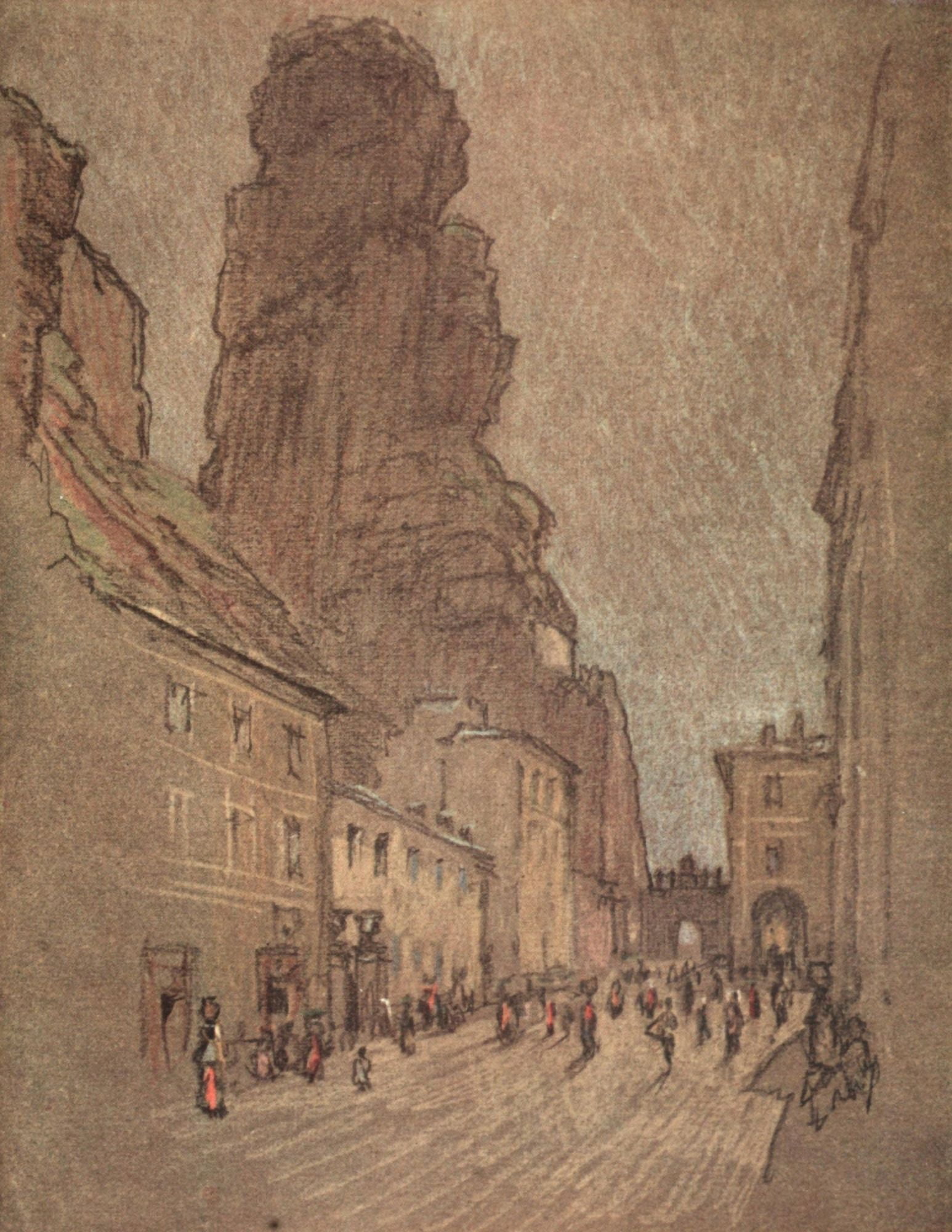 Italian Hours 1909 Terracina Canvas Art - Joseph Pennell (18 x 24)