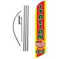 thumbnail image 1 of Italian Ice Advertising Feather Banner Swooper Flag Sign with 15 Foot Flag Pole Kit and Ground Stake, 1 of 2