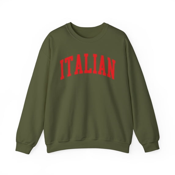 Italian Italy Sweatshirt Gifts Crew Neck Shirt Long Sleeve Unisex