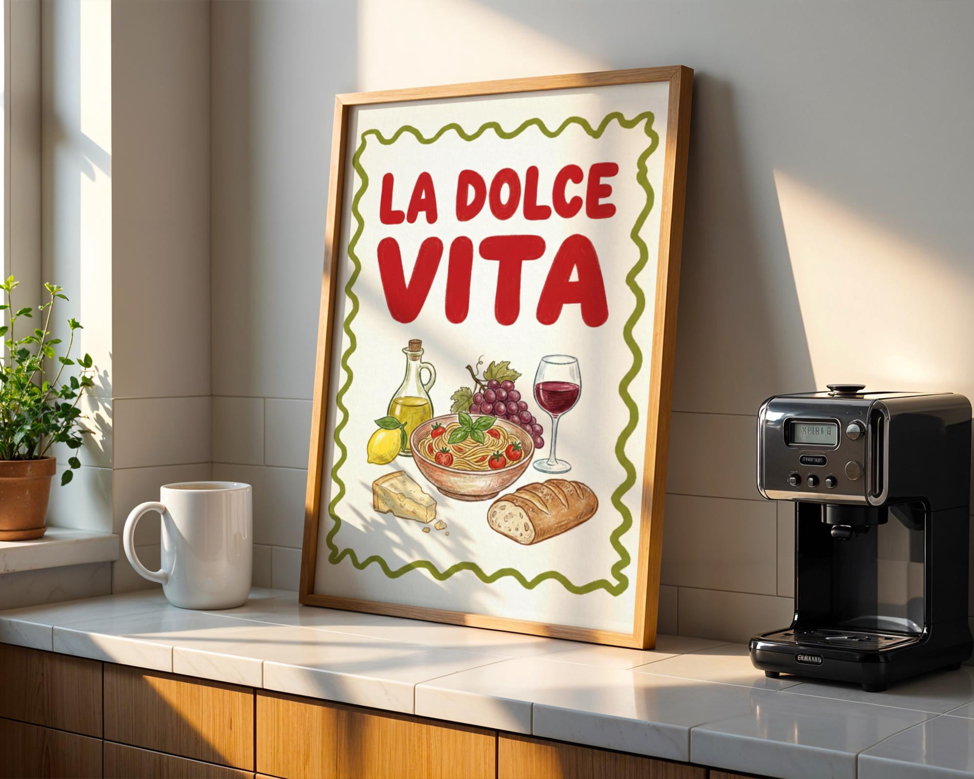 Noodle Making Rustic Italian La Dolce Vita Food Pasta Wine Kitchen Rustic Dining Room ...