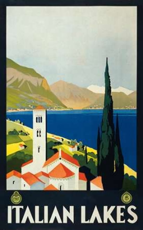 Italian Lakes Canvas Art - Unknown (24 x 36)