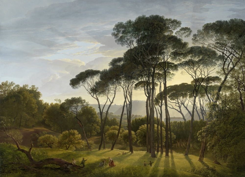 Italian Landscape With Umbrella Pines Canvas Art - (24 x 18)