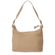 Italian Leather Hobo Leather Top Handle Bag, Taupe