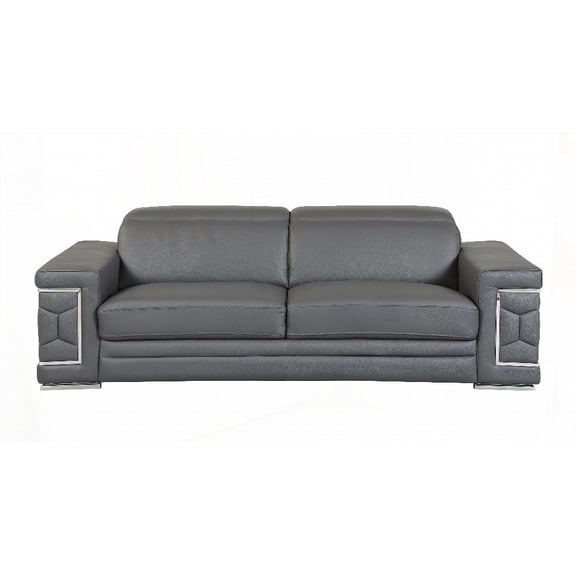 Italian Leather Sofa Featuring Kiln-dried Hardwood Frame and 3-layer High-density Foam Cushioning