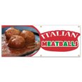 thumbnail image 1 of Italian Meatballs Banner 24" X 72" Heavy Duty 13 Oz Vinyl Banners with Grommets Single Sided, 1 of 4