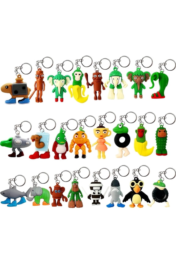 Italian Memes Action Figure 20PCS Tung Tung Tung Sahur Keychain Tralalero Tralala Toys Figurine Gift for Halloween Christmas Birthday