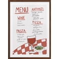 thumbnail image 1 of Italian Menu Framed Art Modern Wall Decor, 1 of 15