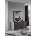 thumbnail image 1 of HomeRoots MDF, Glass, Veneer Italian Modern Grey Mirror, 1 of 2