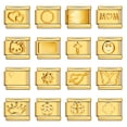 thumbnail image 1 of Italian Module Bracelet Titanium Steel Fully Golden Stamping Pattern, 1 of 2
