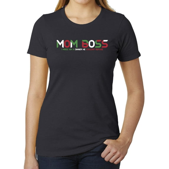 Italian Mom Boss, Cute Mom shirts, Italian Shirts for Mothers - Charcoal MH200WMOM S27 XS