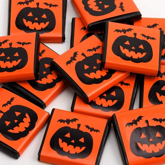 Italian Options Halloween Pumpkin Trick or Treat Milk Chocolate Neapolitans, 25 Chocolates, Orange