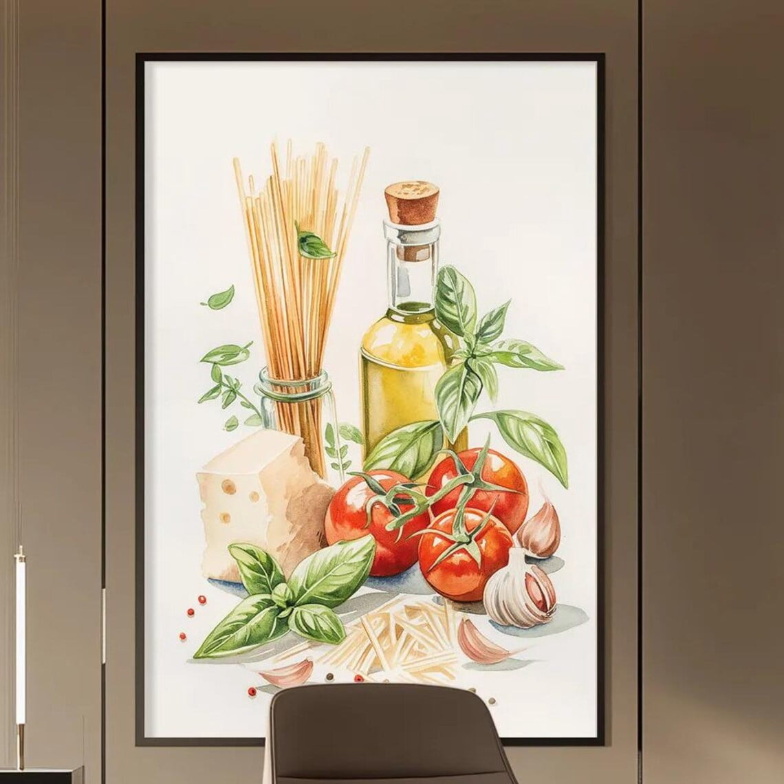 Noodle Making Rustic Italian Pasta Wall Art Print, Rustic Food Illustration And Farmhouse ...