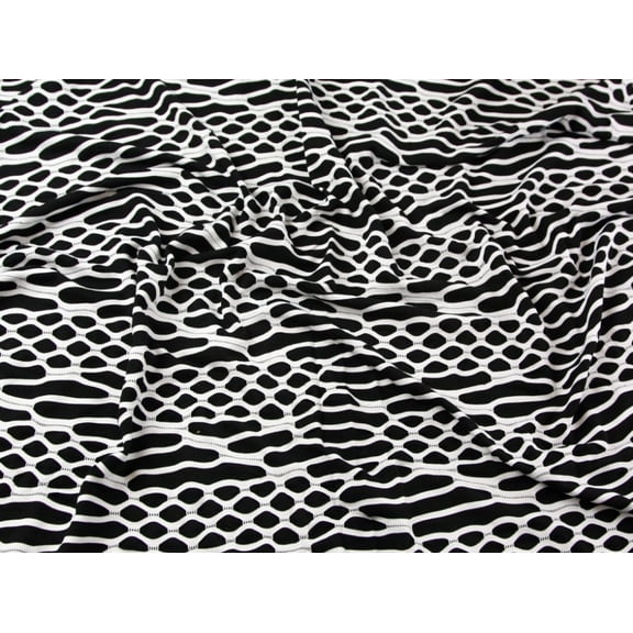 Italian Patterned Stretch Jersey Dress Fabric - per yard