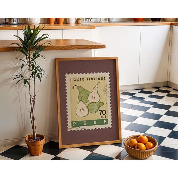 Pear Application Italian Pear Fruit Market Food Vintage Fruit Pearkitchen Poster ...