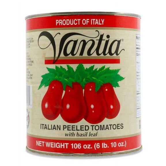 Italian Peeled Tomatoes with Basil Leaf 106oz (PACKS OF 6)
