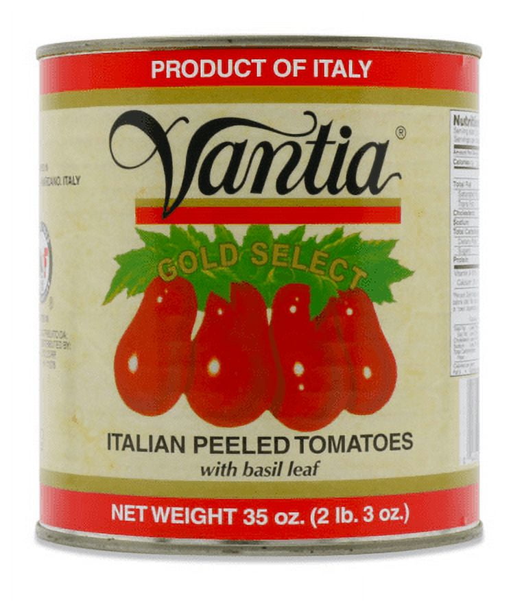 Italian Peeled Tomatoes with Basil Leaf – Gold Selection 28oz (PACKS OF 12)