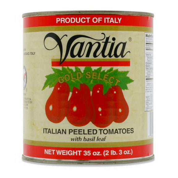 Italian Peeled Tomatoes with Basil Leaf  Gold Selection 28oz (PACKS OF 12)
