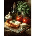 thumbnail image 1 of Italian Pizza Canvas Wall Art, Basil Food Still Life Print, Rustic Kitchen Dining Decor, 1 of 8