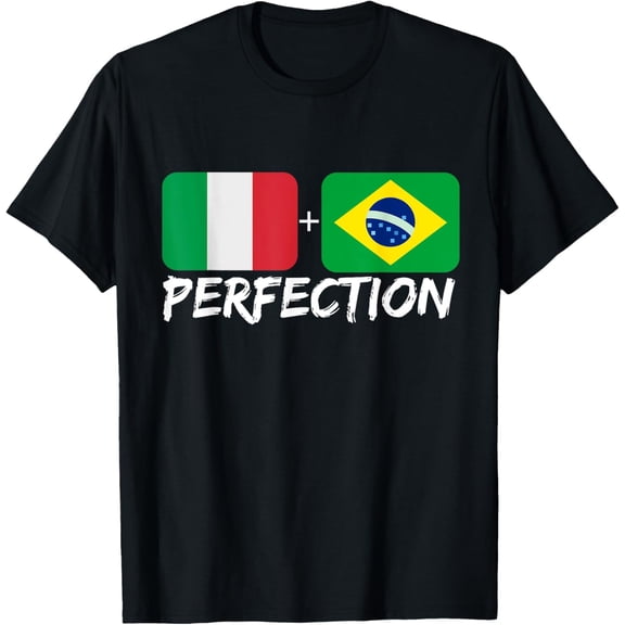 Italian Plus Brazilian Perfection Heritage Flag T-Shirt