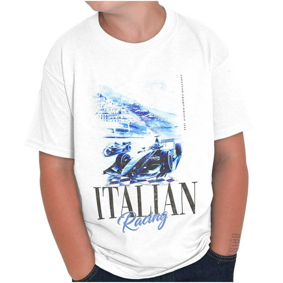 Italian Racing European Championship Boys Kids T Shirt Tees Tops Teen Brisco Brands L
