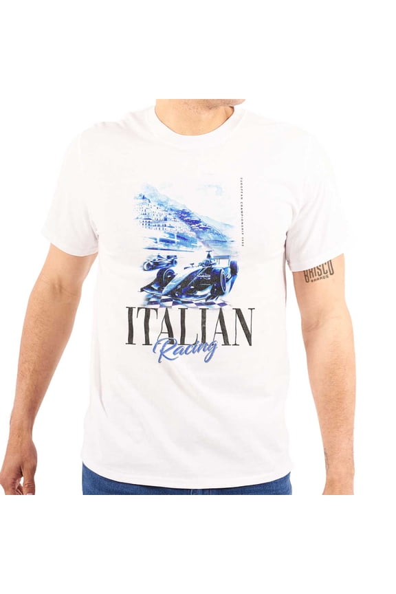 Italian Racing European Championship Men's Graphic T Shirt Tees Brisco Brands L