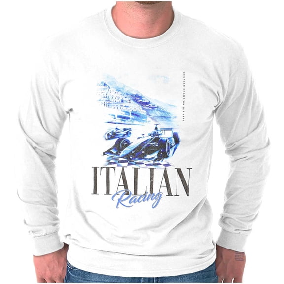 Italian Racing European Championship Men's Long Sleeve Tee T Shirt Brisco Brands S