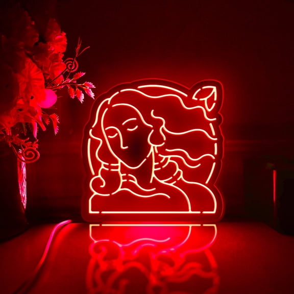 Italian Renaissance Led Light Box, Dimmable Neon-Like Light Signs USB Power for Wall Decor Bedroom Decoration, RGB Light (WxH) 11"x11"