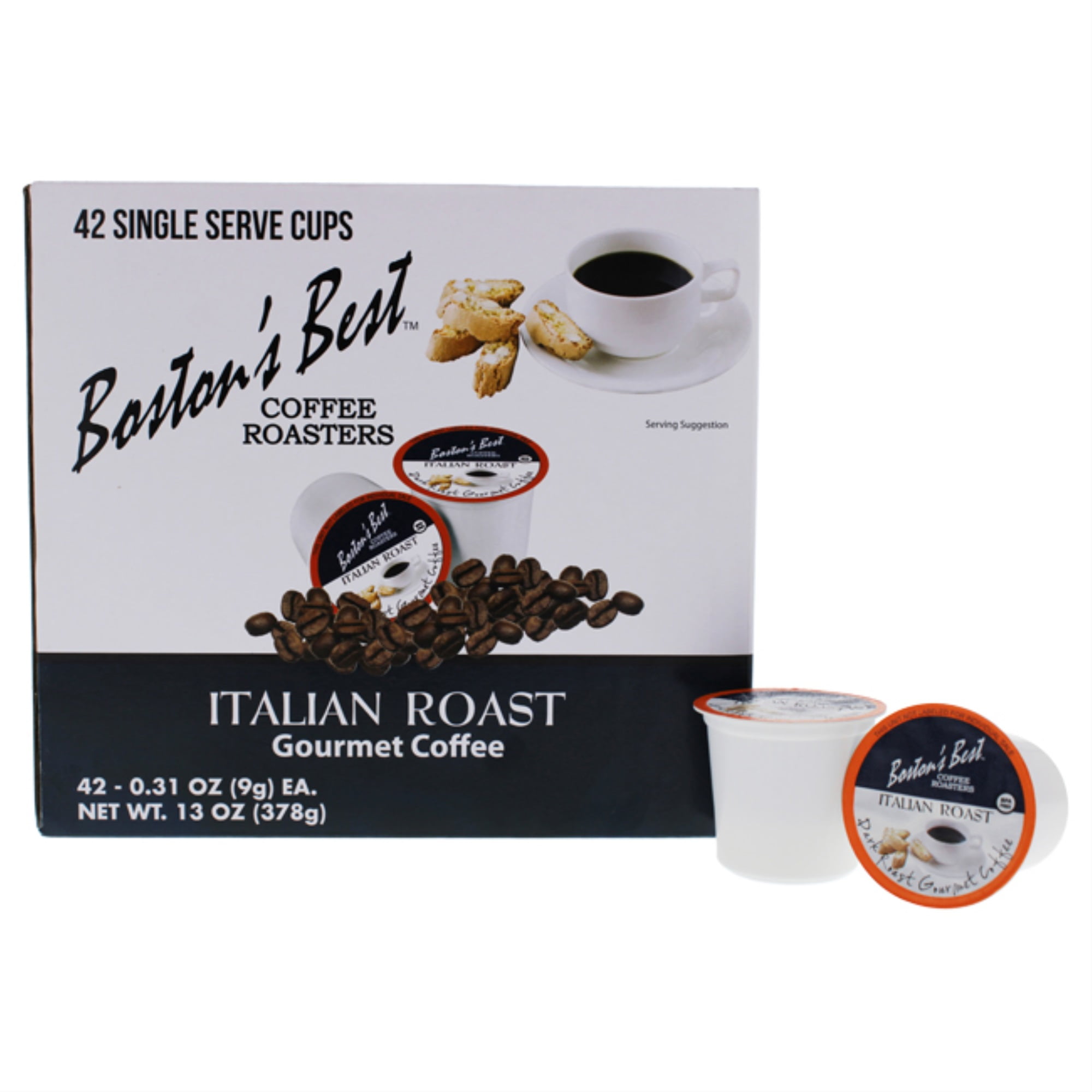 Italian Roast Gourmet Coffee by Bostons Best for Unisex 42 Cups Coffee
