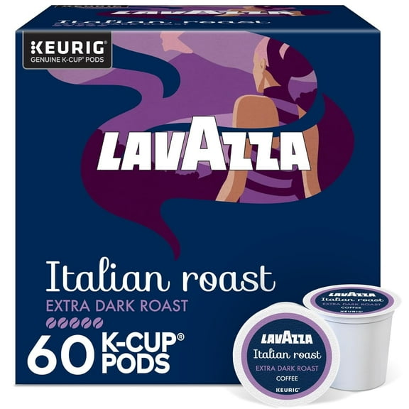 Lavazza Italian Roast Keurig K-Cup® Pods, Extra Dark Roast, 100% Arabica (60 Pods)