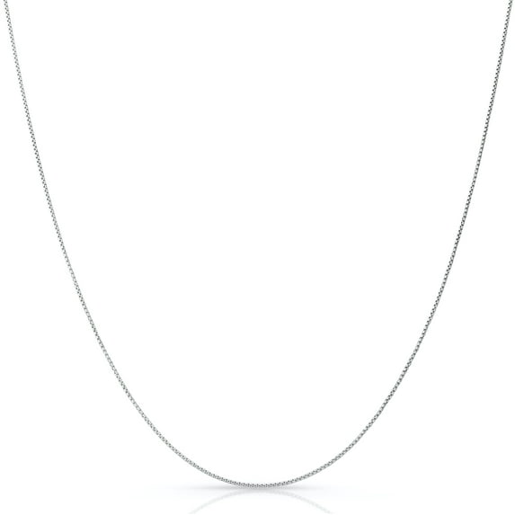 Italian Round Box Chain Sterling Silver 1MM, Solid 925 Italy, Next Level Jewelry