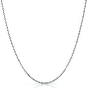 Italian Round Box Chain Sterling Silver 2.5MM, Solid 925 Italy, Next Level Jewelry