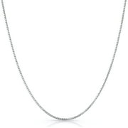 Italian Round Box Chain Sterling Silver 2MM, Solid 925 Italy, Next Level Jewelry
