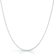 Italian Round Snake Chain Necklace Sterling Silver 1MM-3MM, Solid 925 Italy, Next Level Jewelry