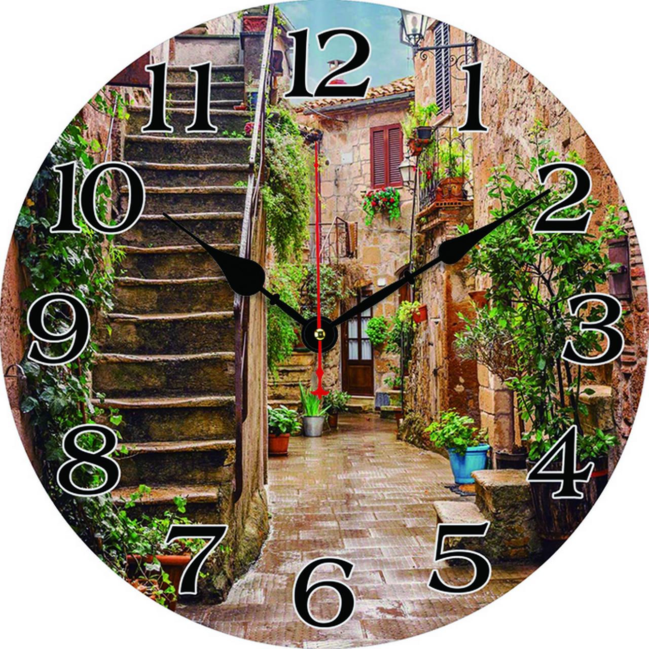 Clock Sencery Italian Scenery Wall Clock Kitchen Decor Wall Art Silent Non Ticking ...