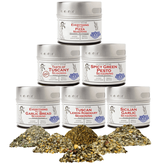Italian Seasoning Gift Set - Tastes of Italy - Artisanal Spice Blends Six Pack | Gustus Vitae