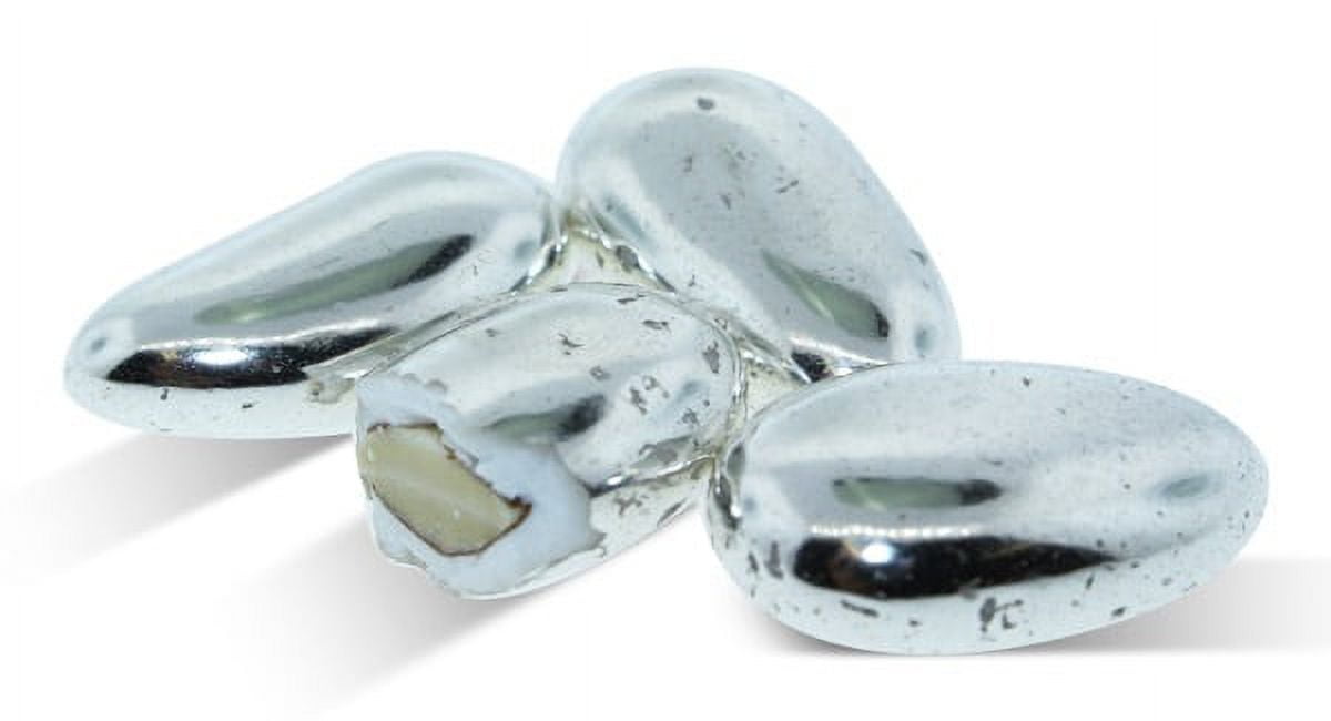 Italian Shiny Silver Almond Confetti (Naturale Argento) (3.500 Lbs