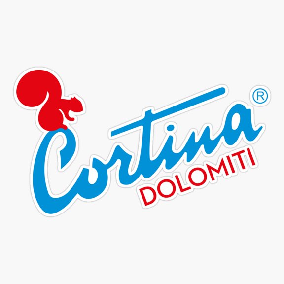 Italian Skiing Dolomiti Mountain Travel Sticker