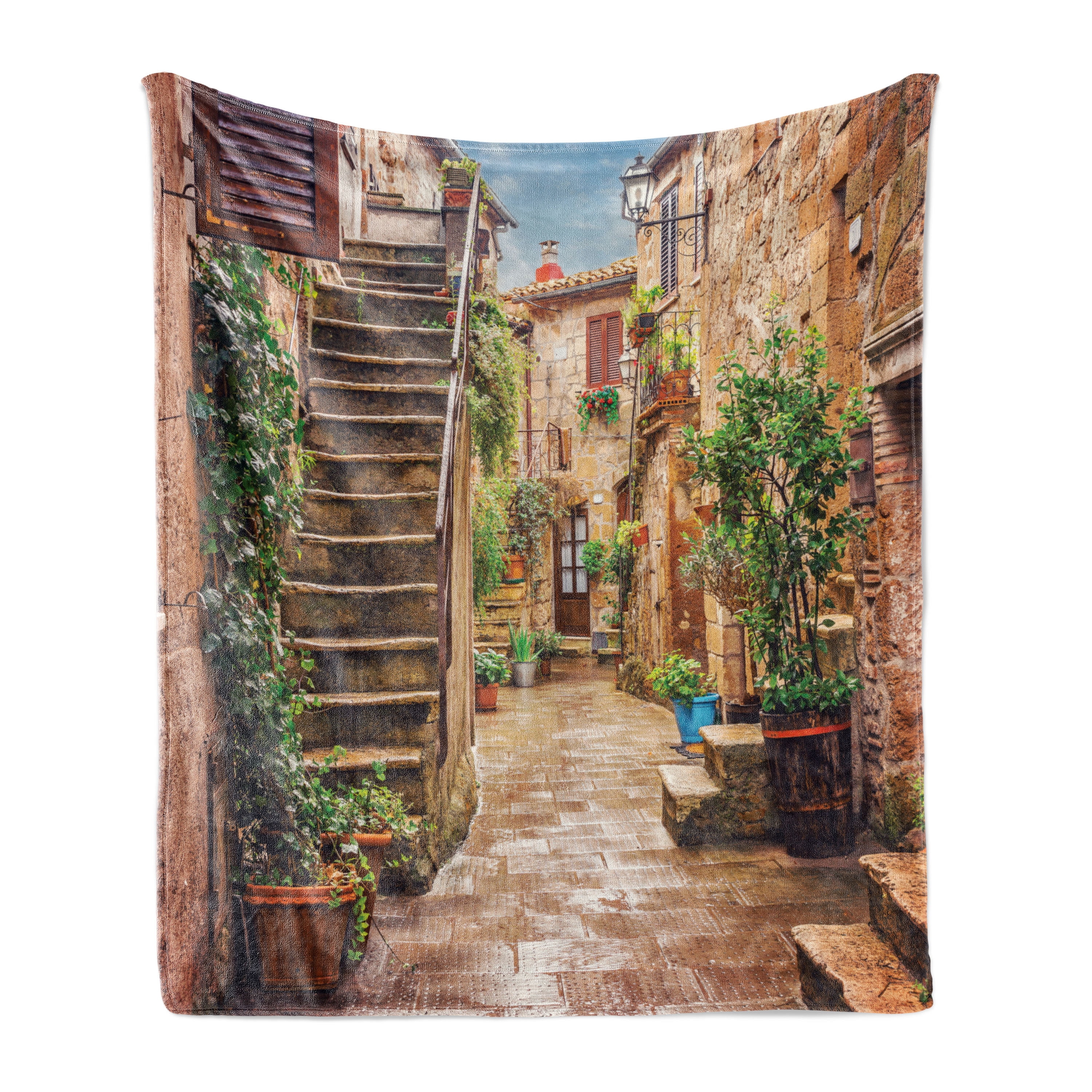 Rome Italy Pattern Print Blanket