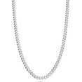 Italian Solid 925 Sterling Silver 3.5mm Diamond Cut Cuban Link Curb
