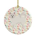 thumbnail image 1 of Italian Spitz Merry Christmas Ceramic Ornament 2.8 in x 2.8 in, 1 of 3