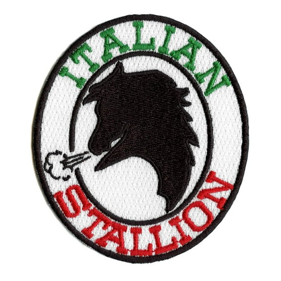 Italian Stallion Patch Horse Logo Embroidered Iron On