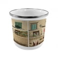 thumbnail image 1 of Italian Steel Camping Mug, Pictures of Italy Lifestyle Old Classic Shutter Window Stone Houses Print, Printed Thermal Cup for Camping and Outdoor Activities, by Ambesonne, 1 of 2