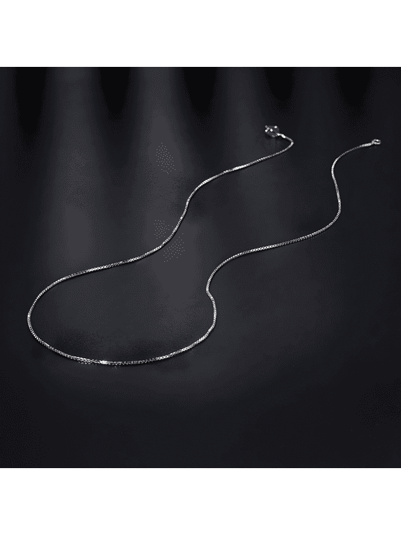 Italian Sterling Silver 18 Inch Box Chains