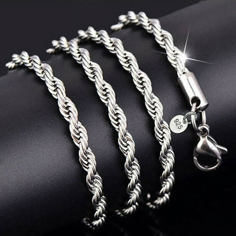 2mm Sterling Diamond Cut Cable Chains - 16 2mm Sterling Diamond Cut Cable Chains - 16