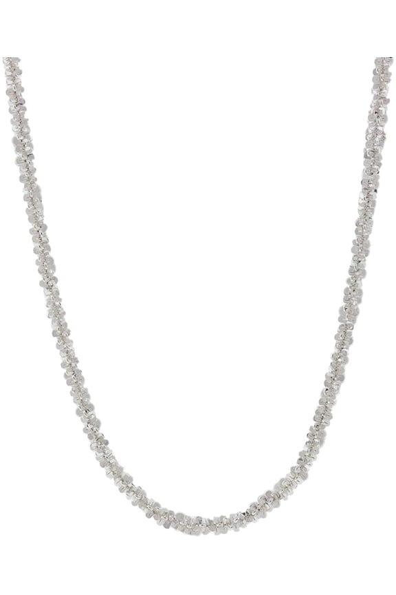Italian Sterling Silver Roc Chain Necklace