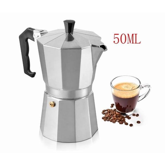 Italian Stovetop Espresso Maker, Aluminum Moka Pot Octagonal Design, Traditional European Coffee Maker for Home Brewing, Durable Stove Top Coffee Pot, Ideal Gift for Coffee Lovers