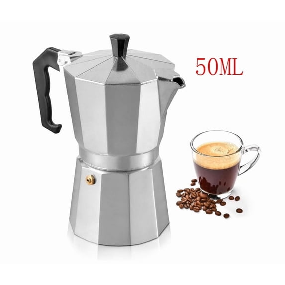 Italian Stovetop Espresso Maker, Aluminum Moka Pot Octagonal Design, Traditional European Coffee Maker for Home Brewing, Durable Stove Top Coffee Pot, Ideal Gift for Coffee Lovers
